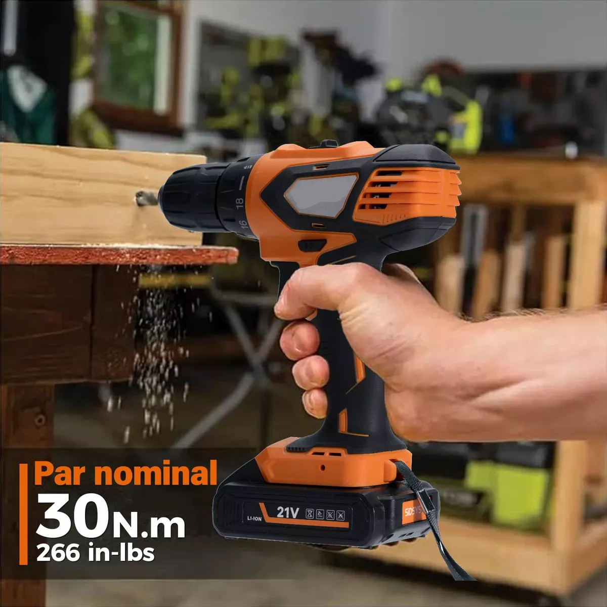 Kit Taladro Atornillador Eléctrico Inalámbrico 21v, 35 Piezas