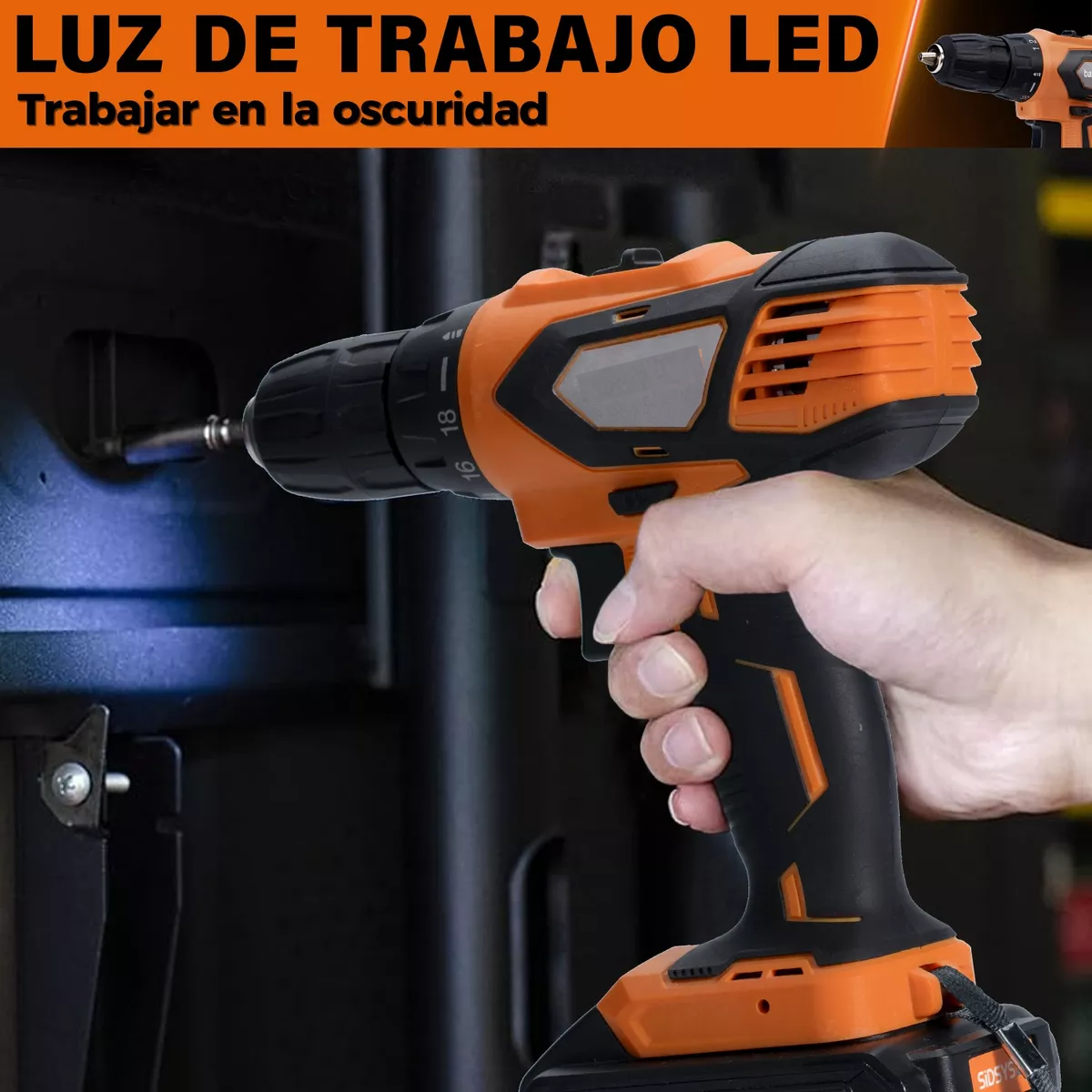 Kit Taladro Atornillador Eléctrico Inalámbrico 21v, 35 Piezas
