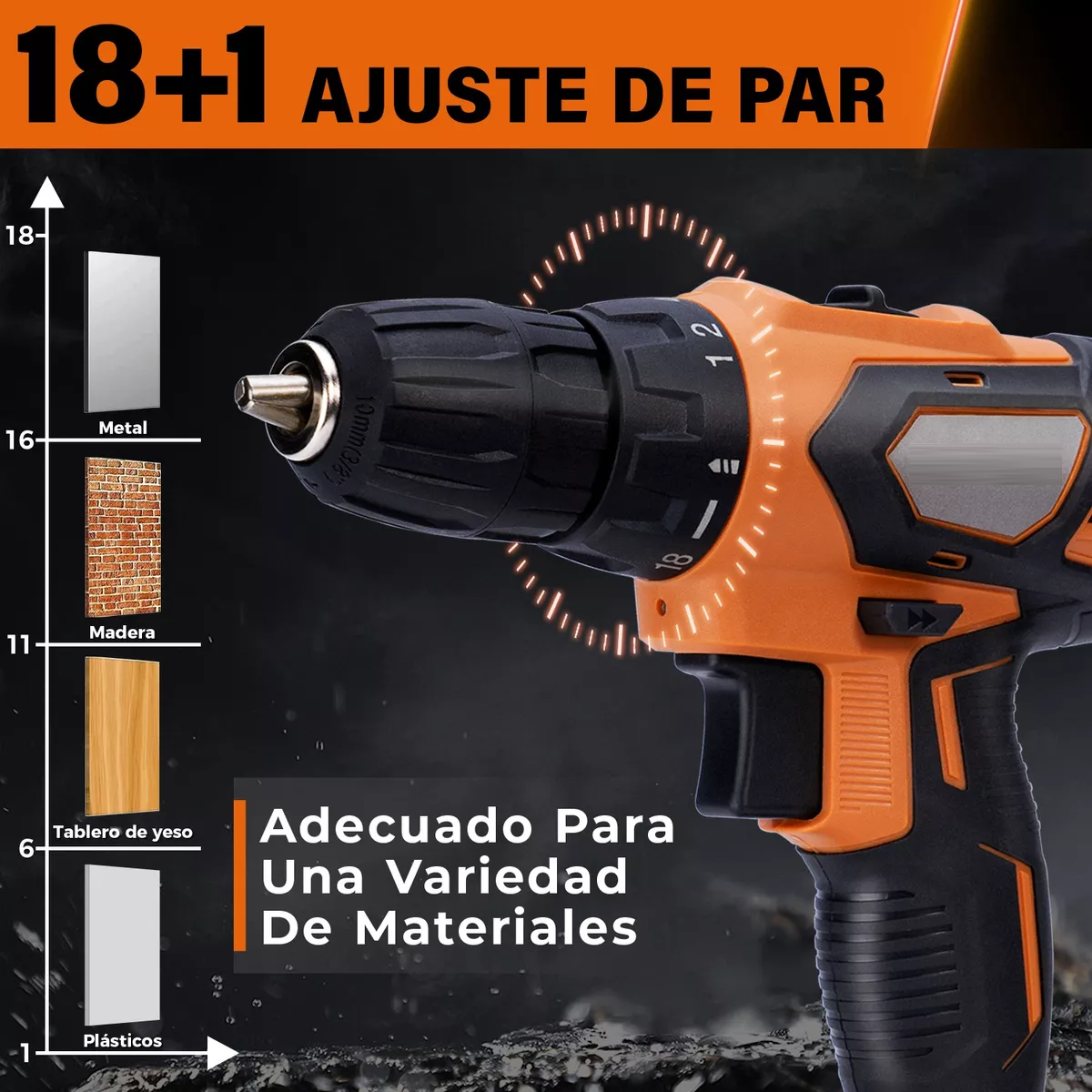 Kit Taladro Atornillador Eléctrico Inalámbrico 21v, 35 Piezas