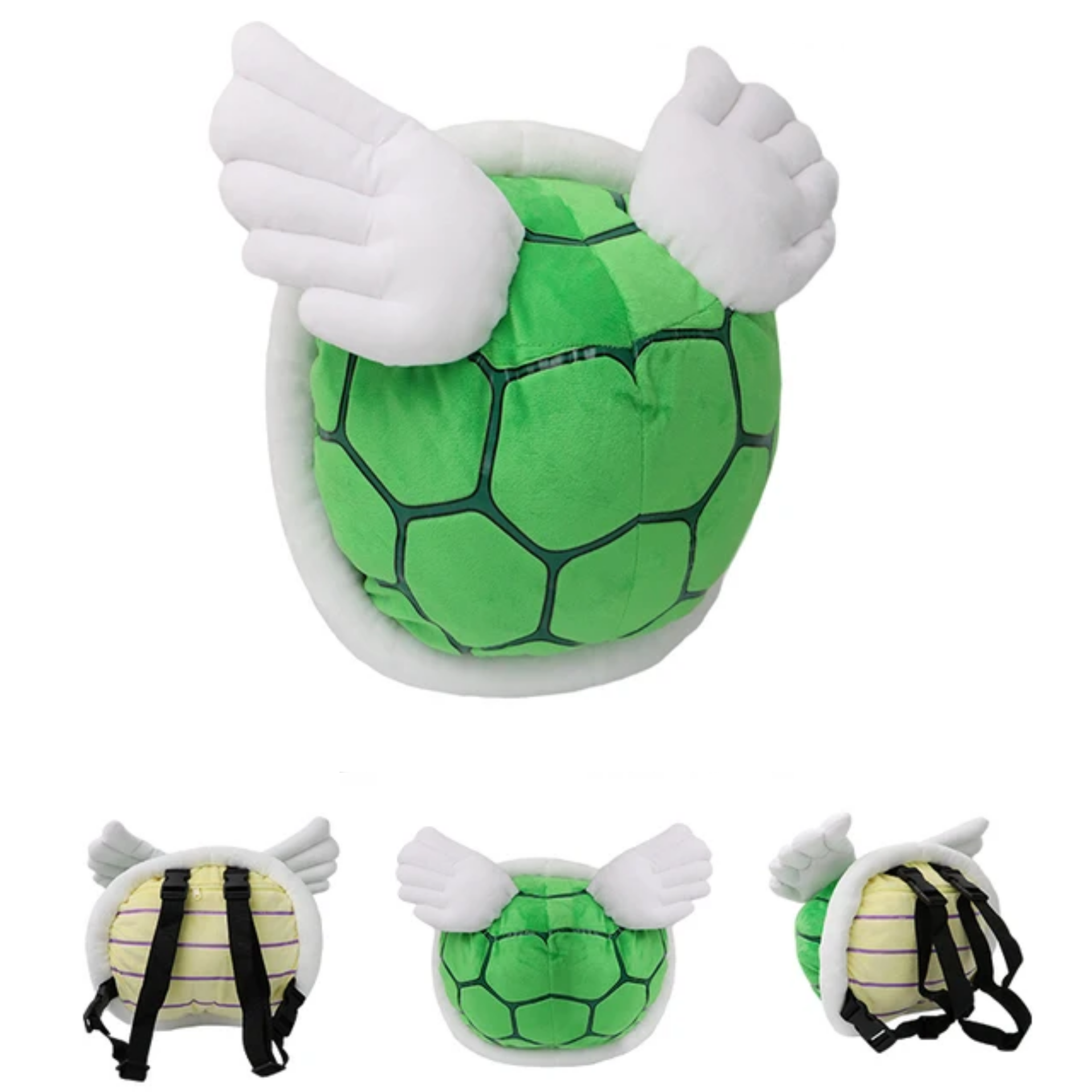 Peluche Mochila Koopa Mario Bros Tortuga Caparazón Alas Verde