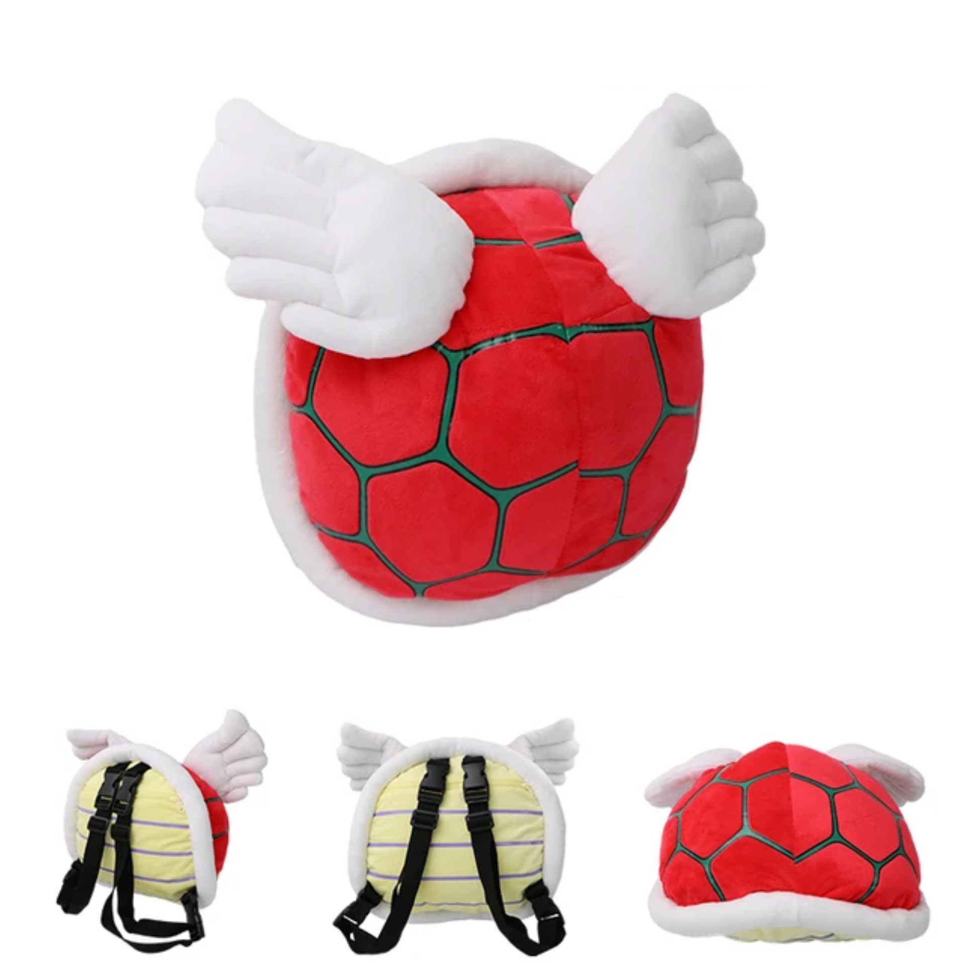 Peluche Mochila Koopa Mario Bros Tortuga Caparazón Alas Rojo