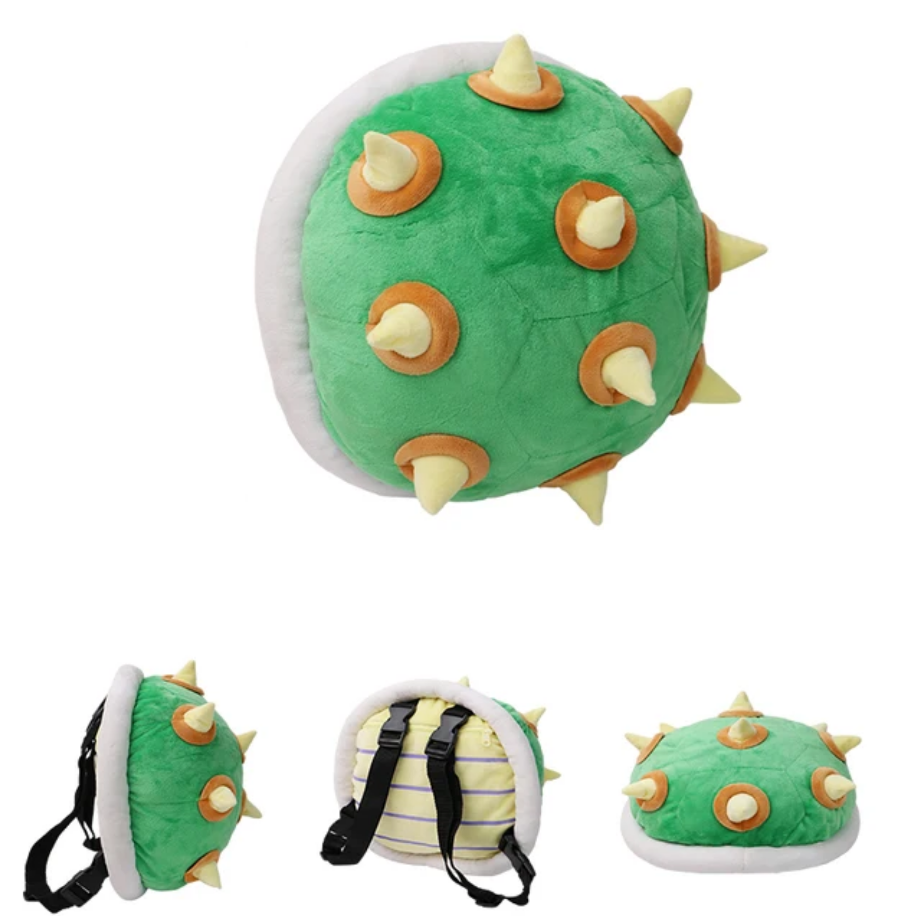 Peluche Mochila Mario Bros Tortuga Caparazón De Bowser Verde