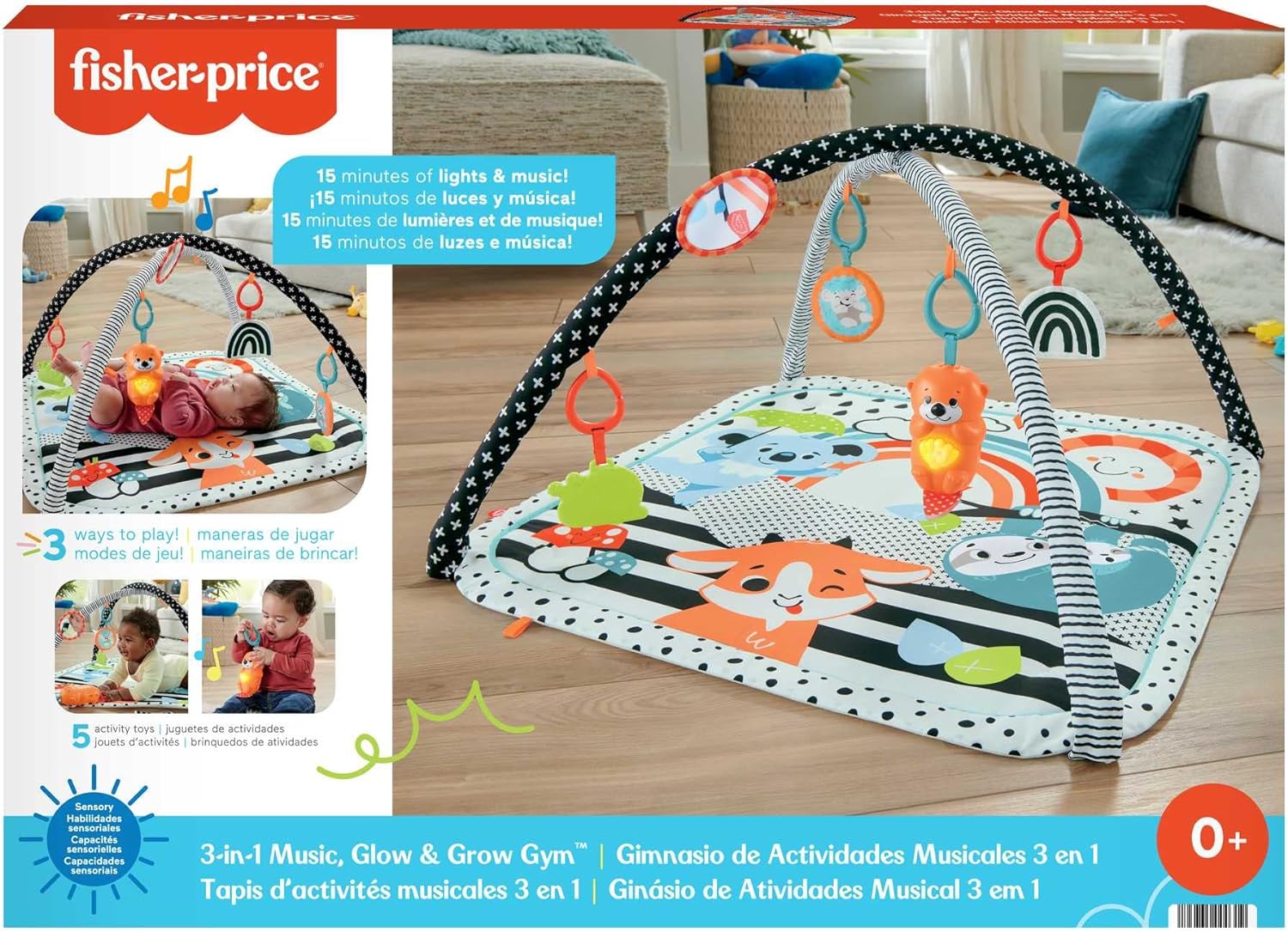 Fisher-price Gimnasio Para Bebés Actividades Musicales 3 En1
