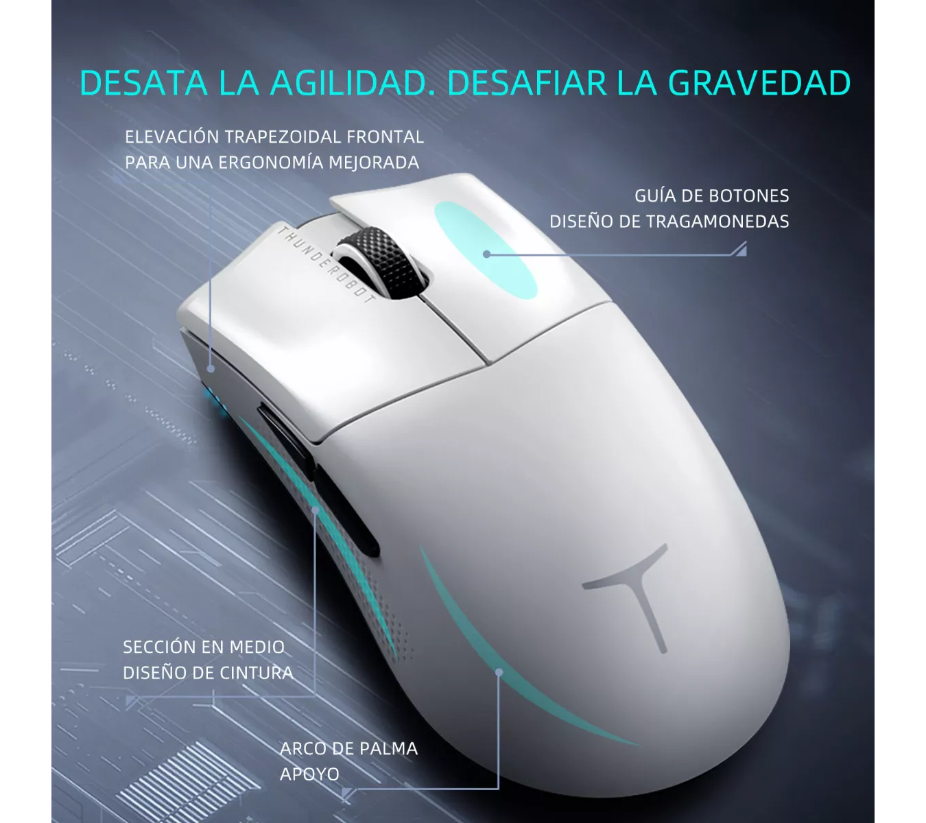 ML 4khz Mouse Inalámbrico Gamer Rgb Thunderobot Ml903 Dpi26000