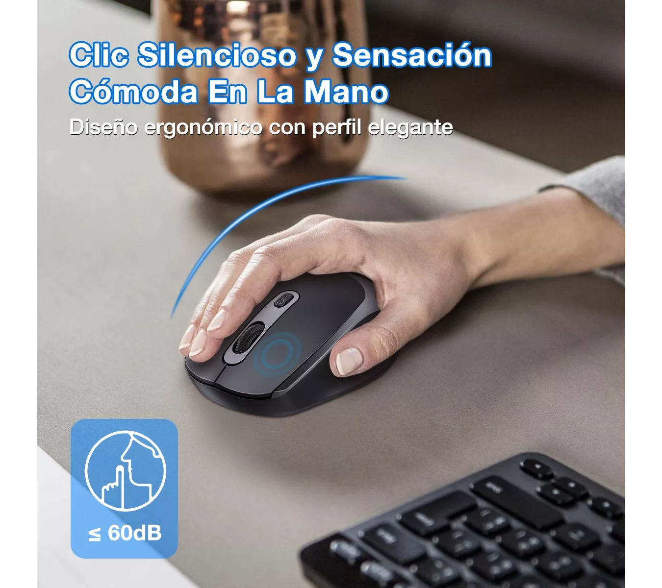 ML Ratón Inalámbrico Mouse Silencioso Portátil 2.4g 3 Dpi Ratón De Computadora Con Receptor Usb Para Laptop, Pc, Notebook Pilas Aa Incluidas