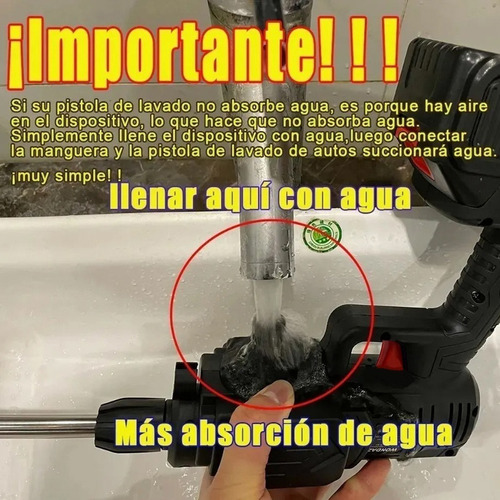 Pistola para hidrolavadoras electrica inalambrica y portatil Adeske A1001B