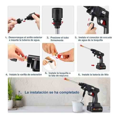 Pistola para hidrolavadoras electrica inalambrica y portatil Adeske A1001B