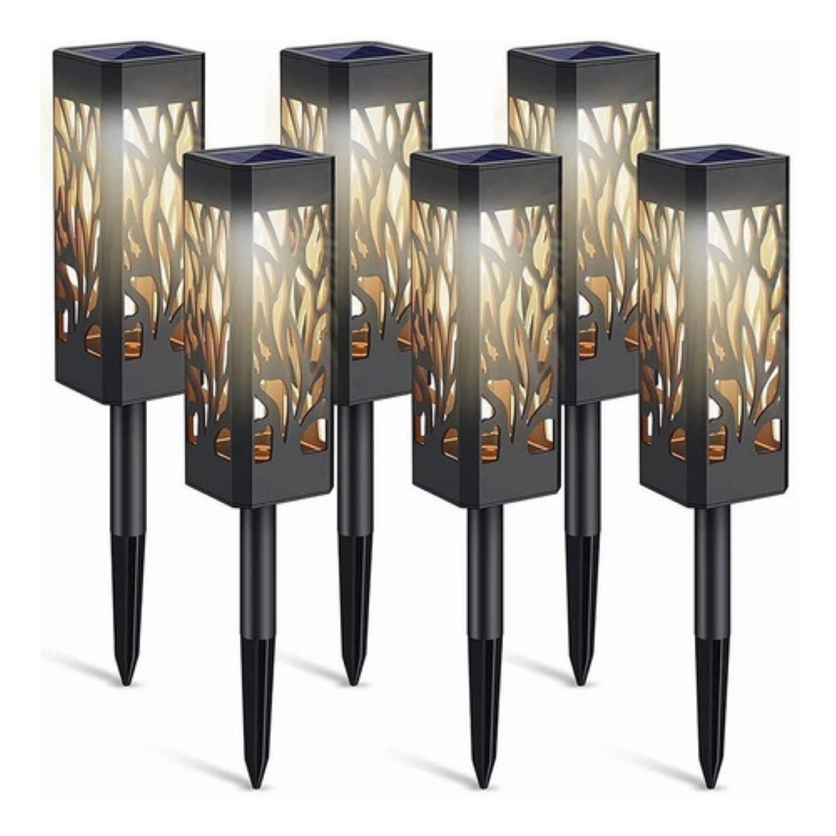 Lamparas de Luz Solar De Jardín Impermeable Para Exteriores, 6 Piezas