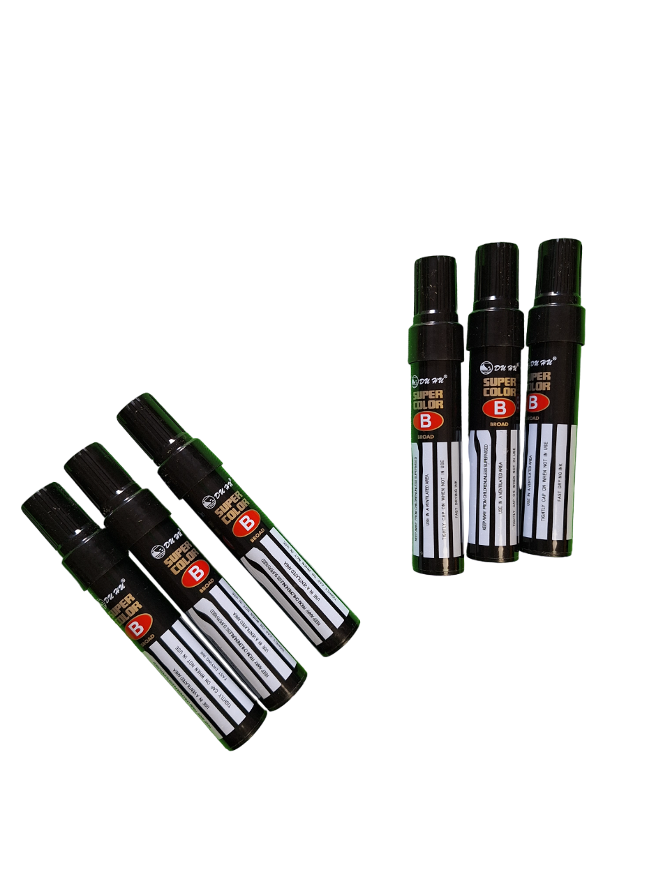 Plumón Permanente Jumbo Grueso Color Negro Paquete 6 Piezas