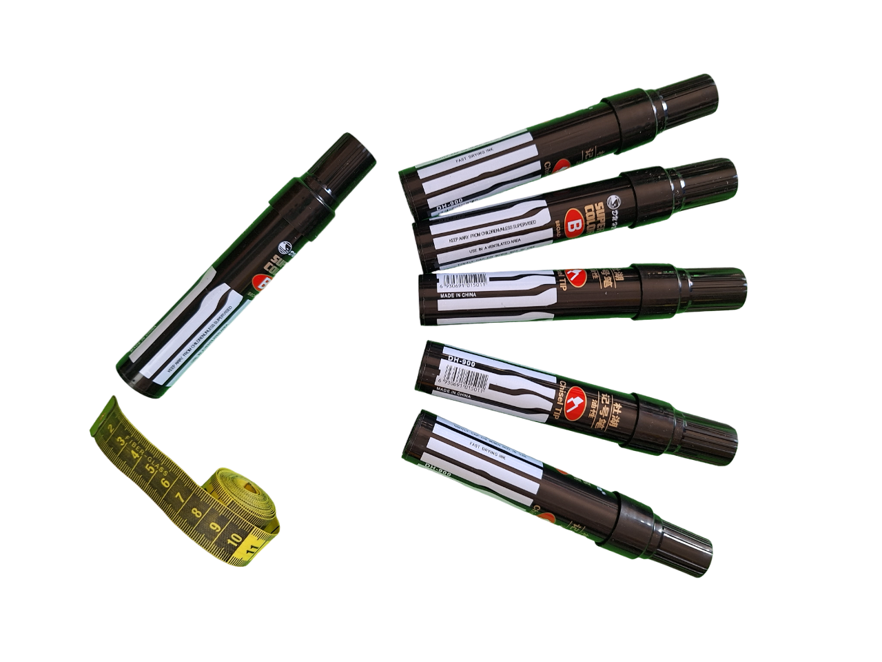 Plumón Permanente Jumbo Grueso Color Negro Paquete 6 Piezas