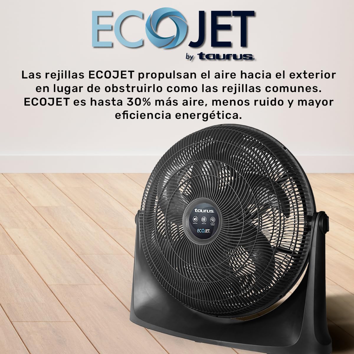 Ventilador de piso taurus rush 20 pulgadas negro 3 vel.