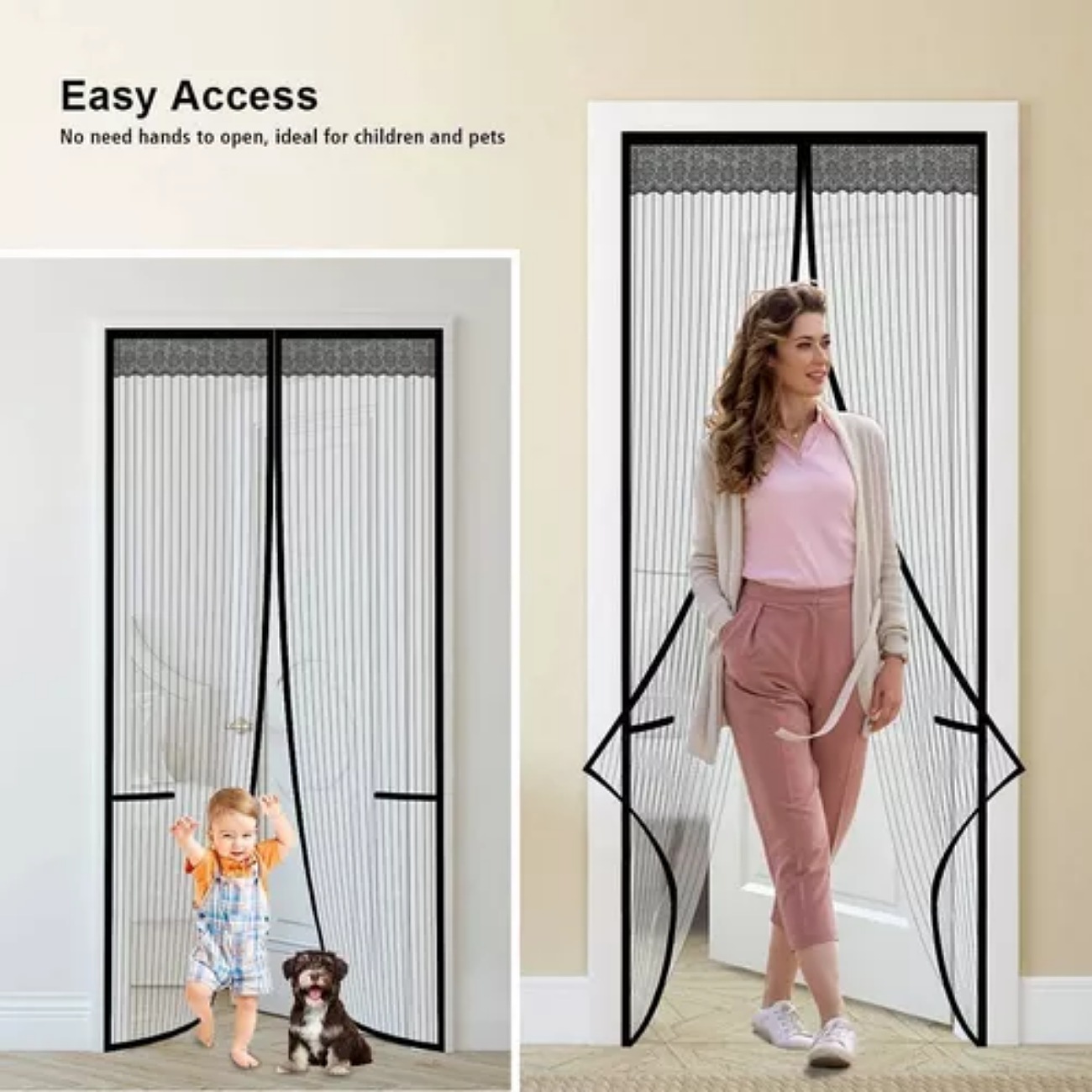 Cortina Magnética Mosquitero Magnetico Cortina Puerta 90x210