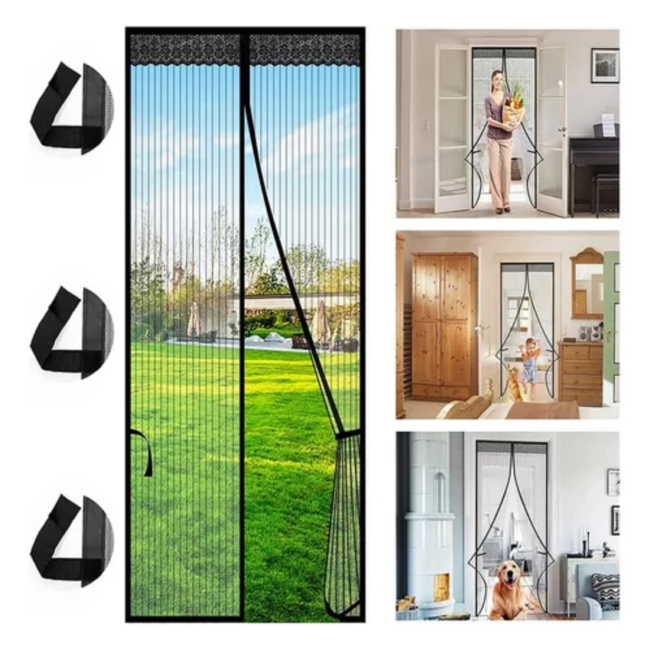 Cortina Magnética Mosquitero Magnetico Cortina Puerta 90x210