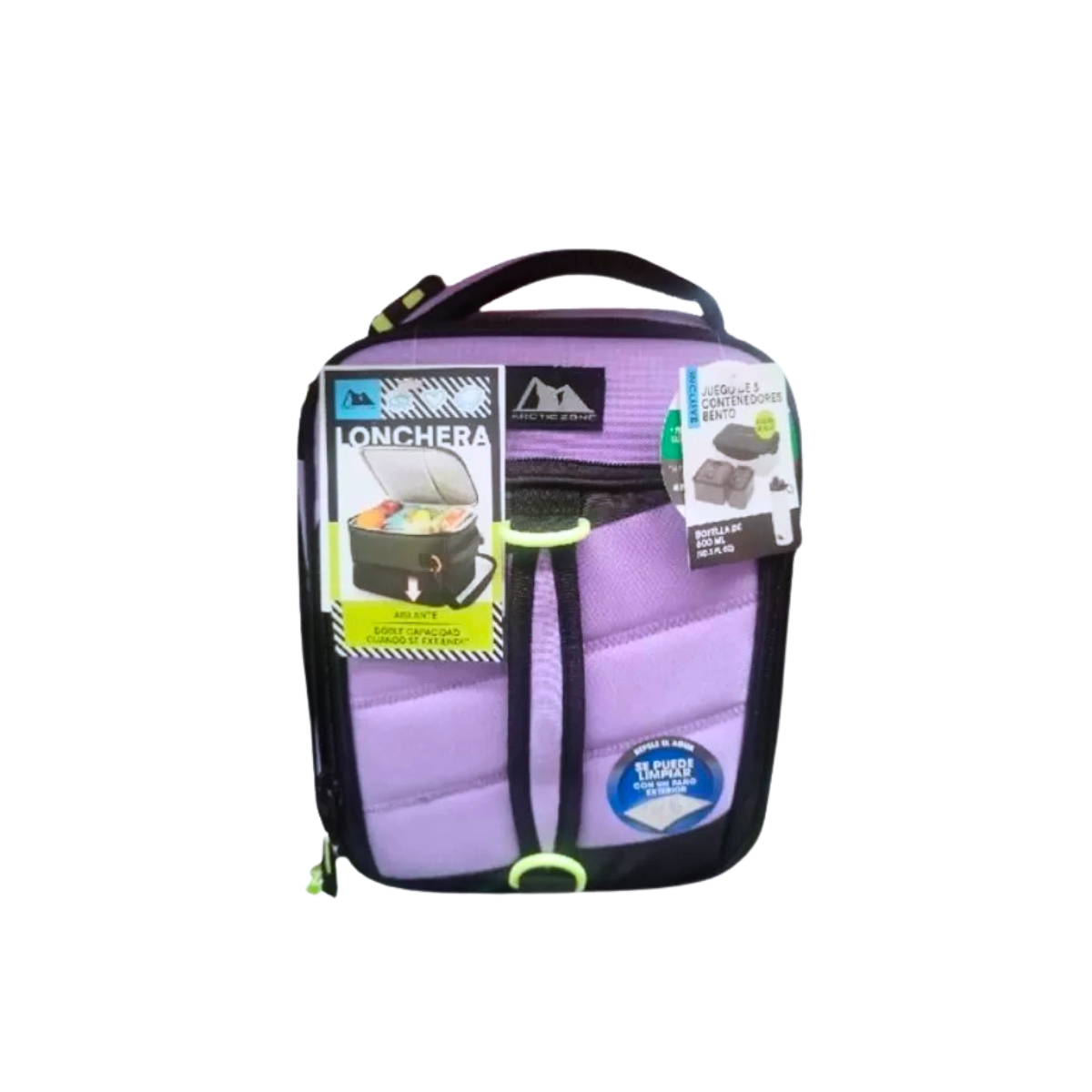 Lonchera Expandible Artic Zone AZPro + 3 Tuppers + 1 Botella - Multicolor.