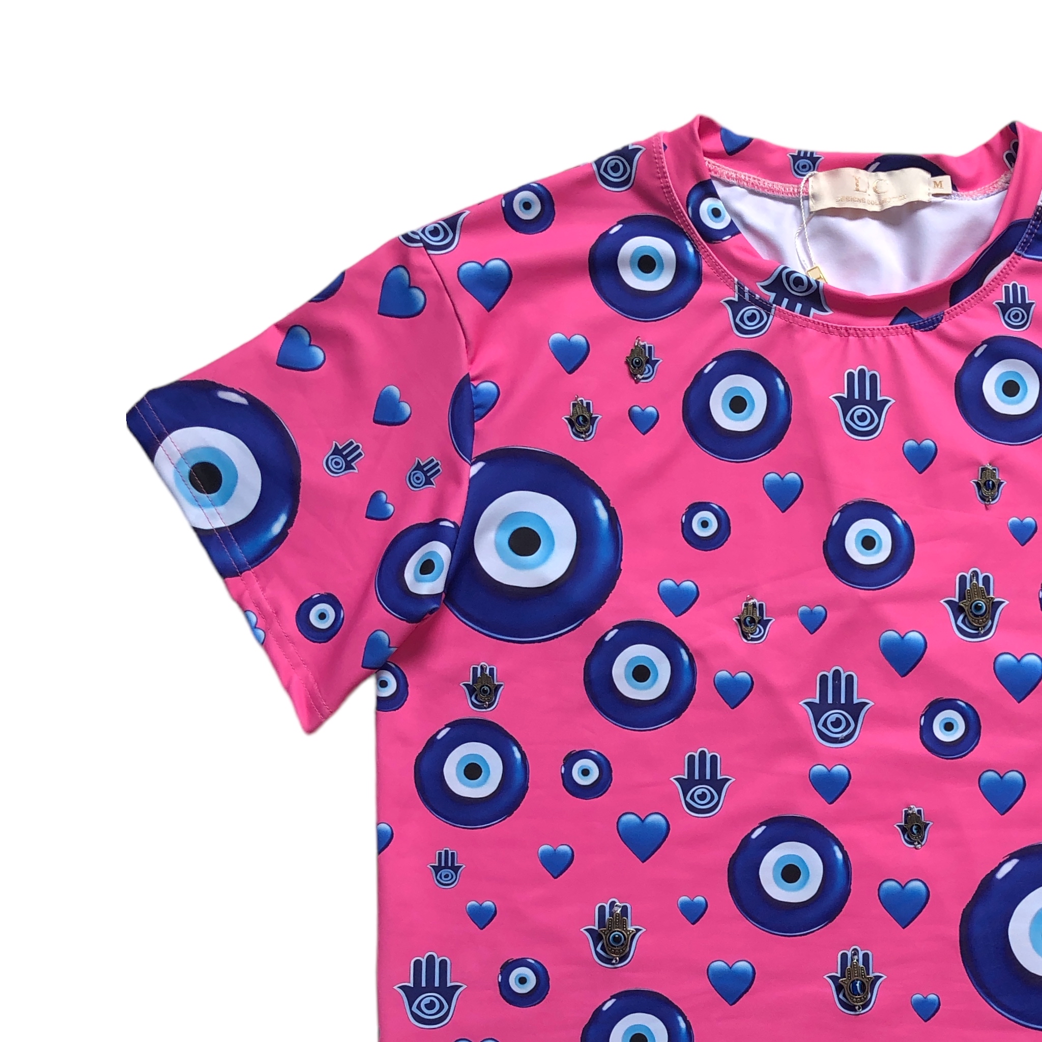 Playera Rosa Ojo Turco LC DESIGNS COLLECTION.