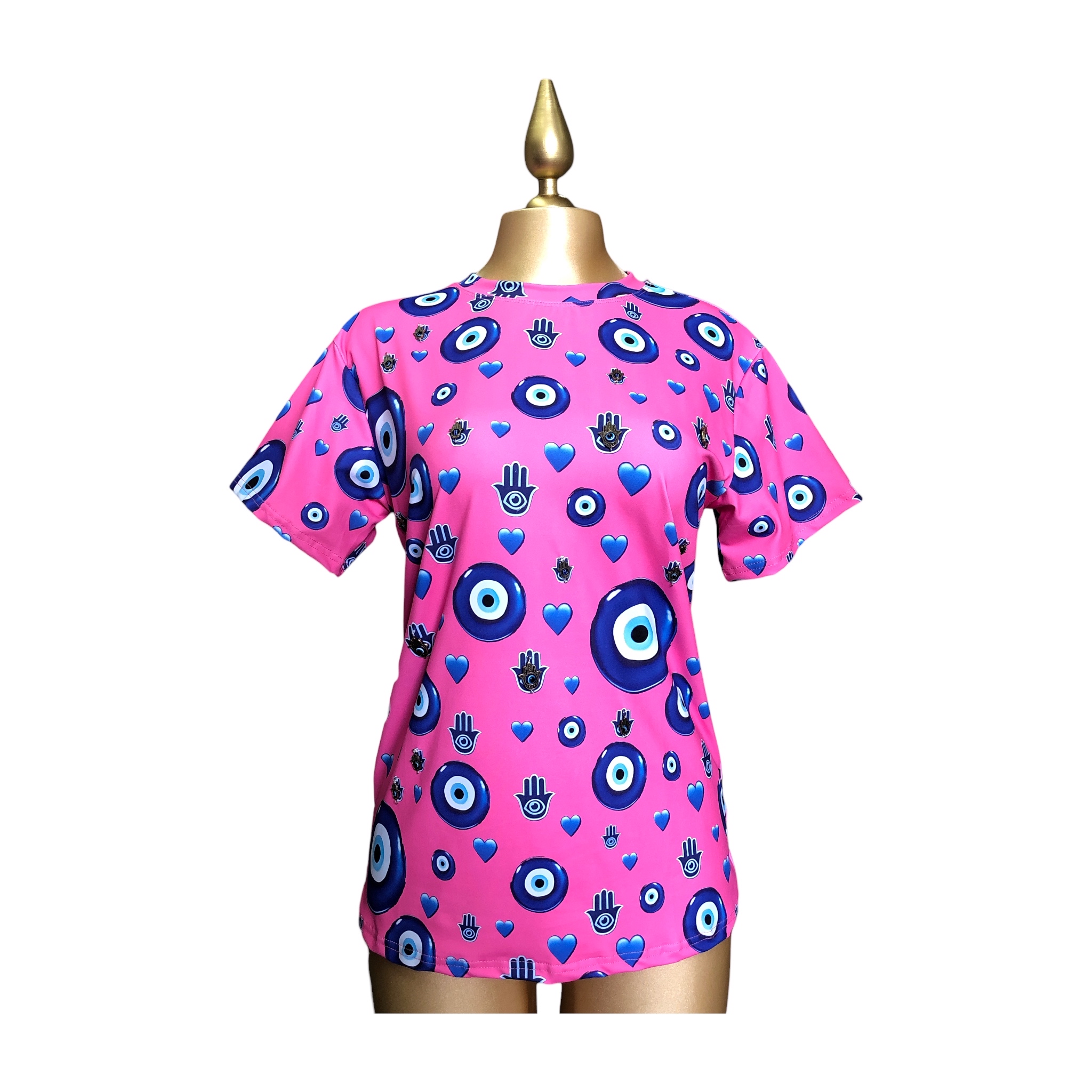 Playera Rosa Ojo Turco LC DESIGNS COLLECTION.