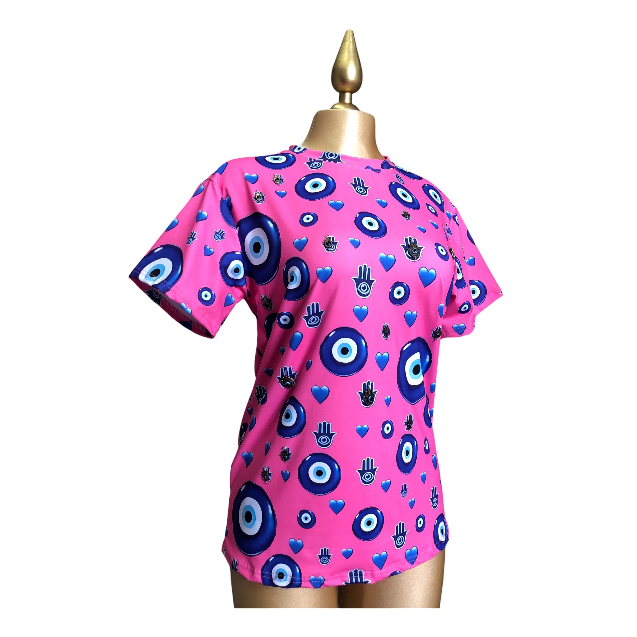 Playera Rosa Ojo Turco LC DESIGNS COLLECTION.