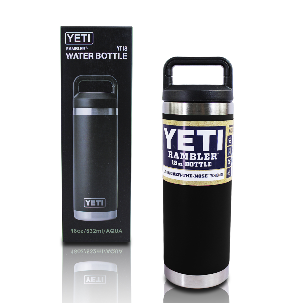Yeti Botella Termica De Acero Inoxidable 18onz Colo Negro .