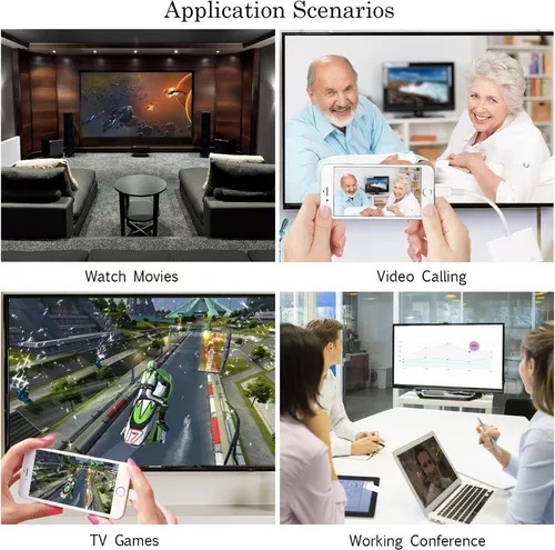 Adaptador Audio Vídeo Hd iPhone iPad Tv Hdtv 1080p 8pines