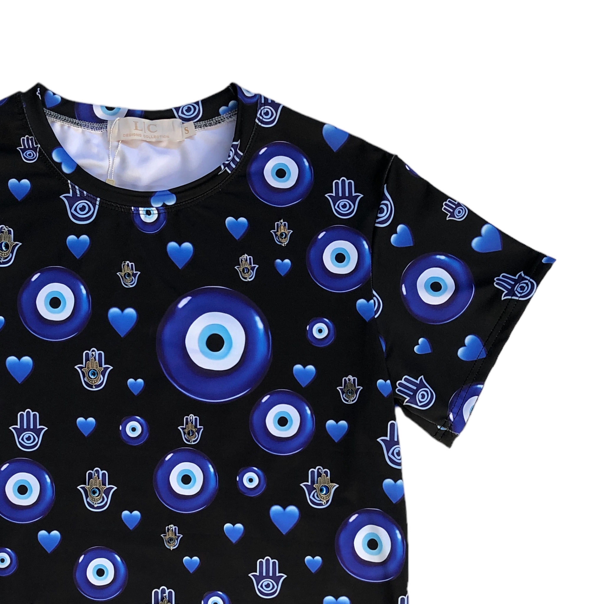Playera Ojo Turco Black Curvy LC DESIGNS COLLECTION