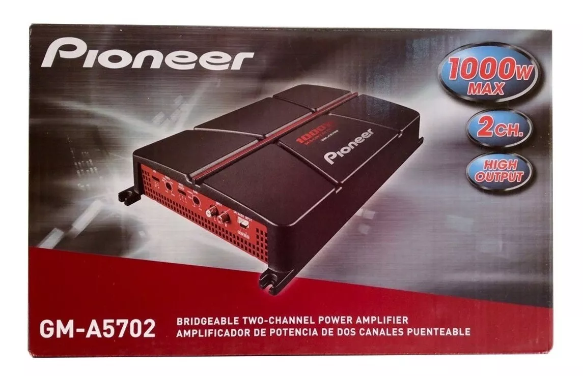 Amplificador Pioneer 2 Canales Puenteable 1000 Watts Gm-a5702