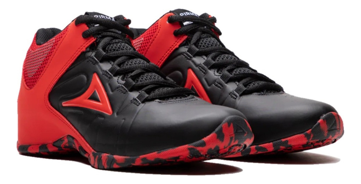 Tenis Pirma Bskt Hombre Sneakers Wilkins 795 Negro Rojo.