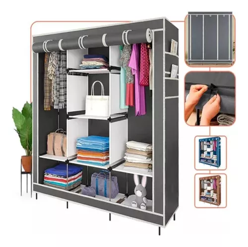 Closet Organizador De Tela Portatil Armario Minimalista v2-g082