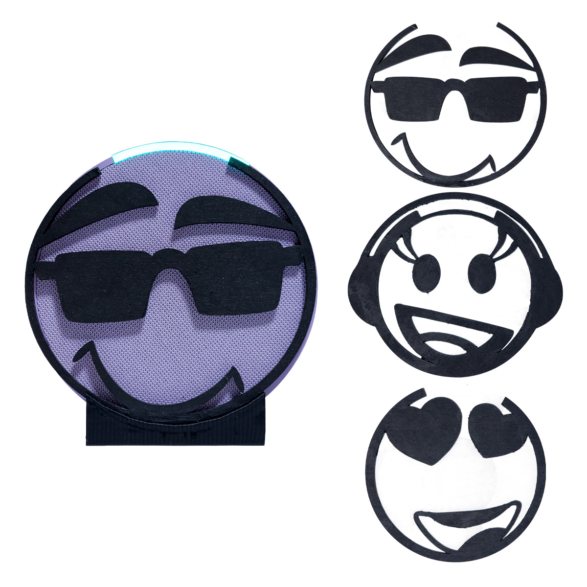 Base para Alexa Echo Pop tipo Emoticones Impremli