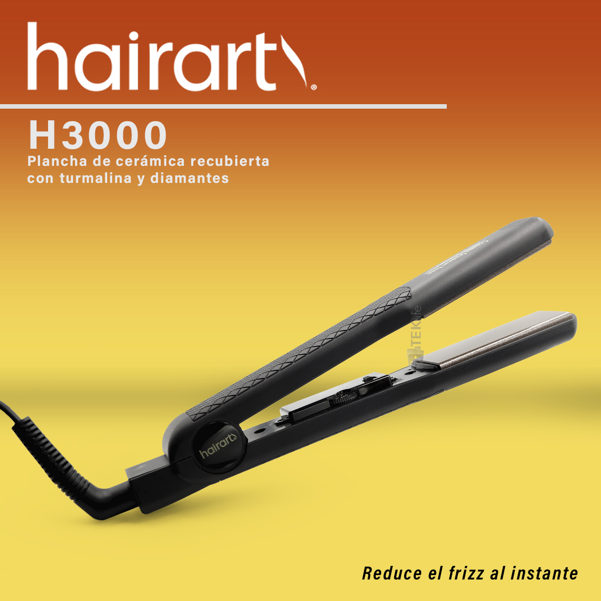 Plancha Para Cabello Hairart De Cerámica Calidad Profesional  