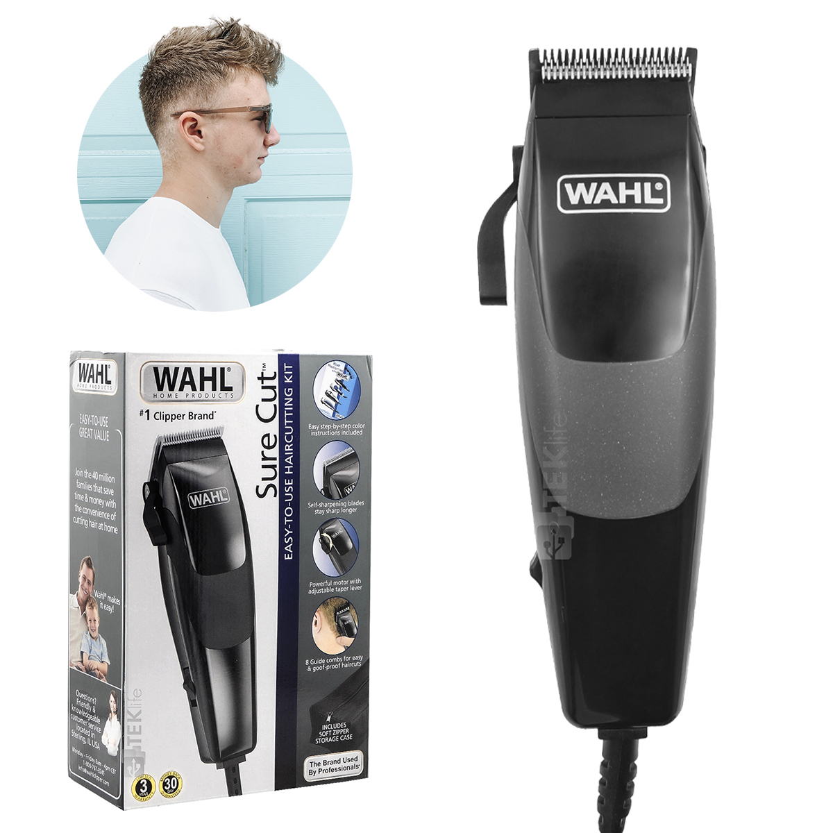Juego De Cortadora De Cabello Sure Cut Wahl Semiprofesional Alambrica