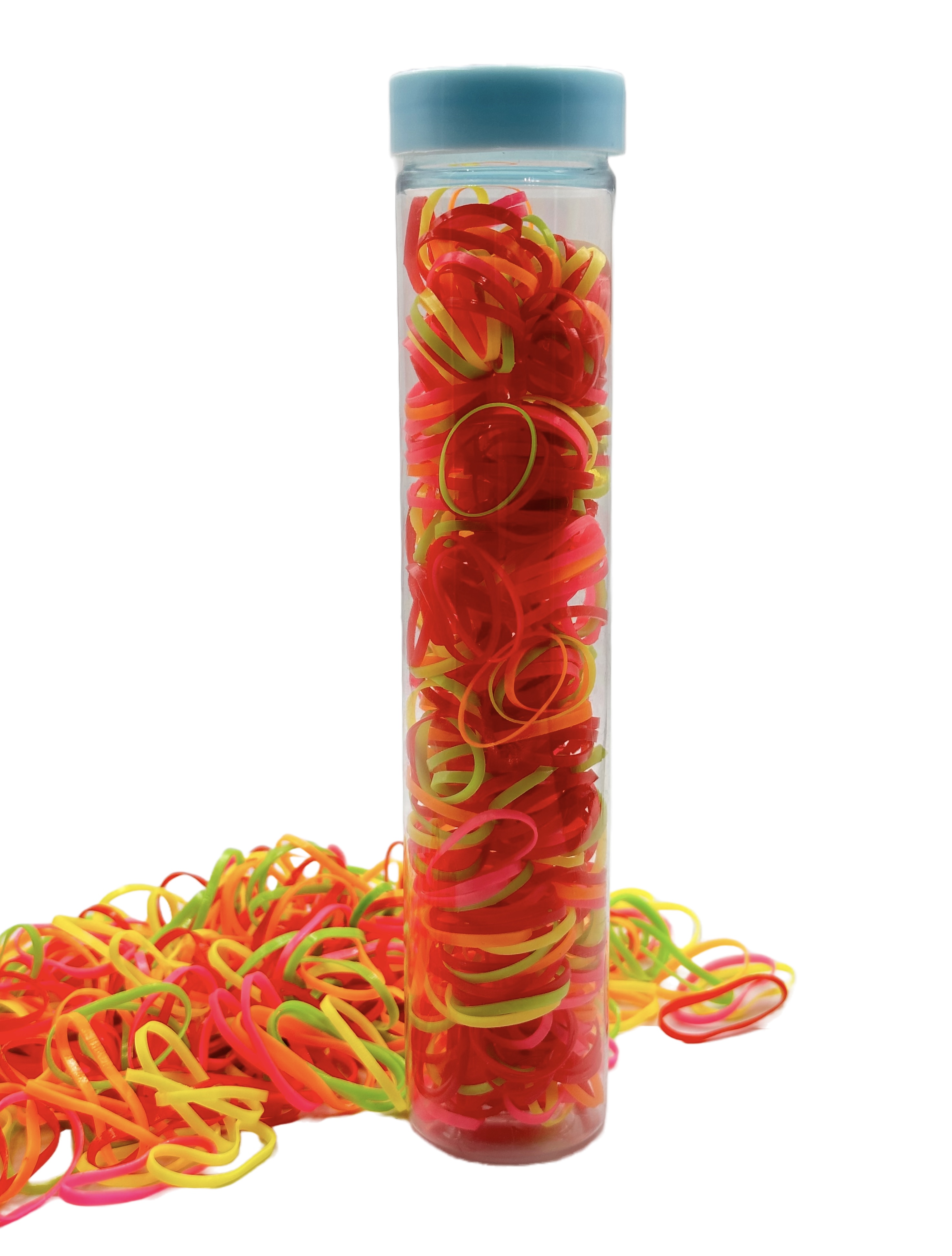 Tubo Mini Ligas Plásticas Para Cabello 350 Piezas Colores (Neon)