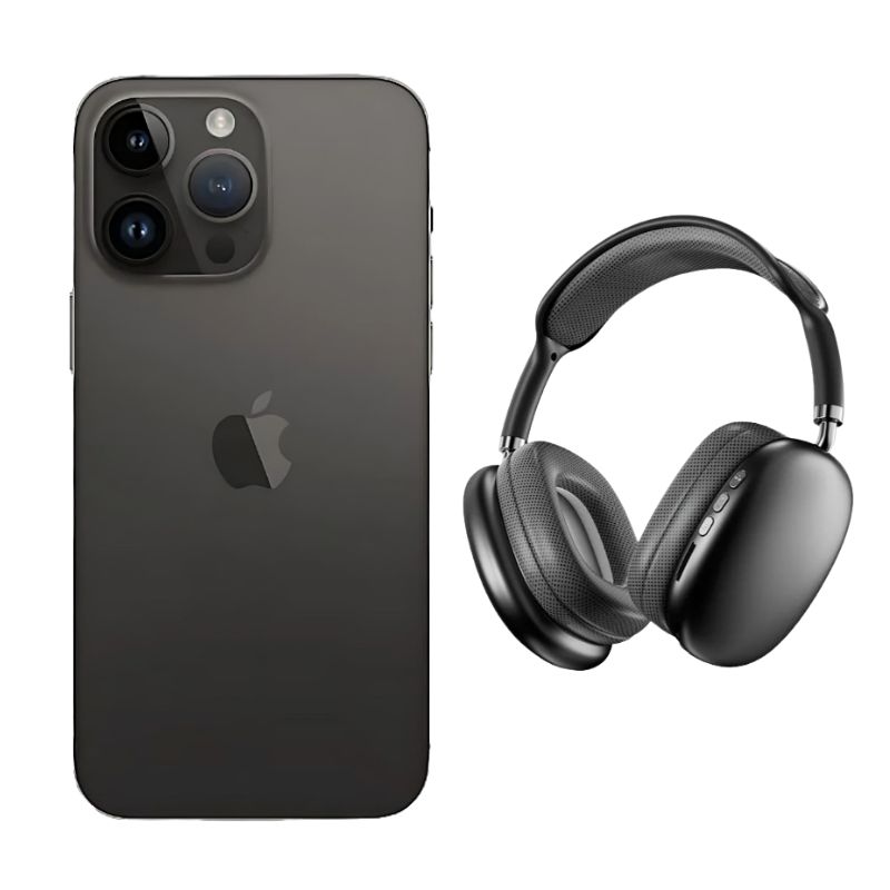 iPhone 14 Pro Max 128GB Negro CHIP Reacondicionado Grado A + Diadema Genérica