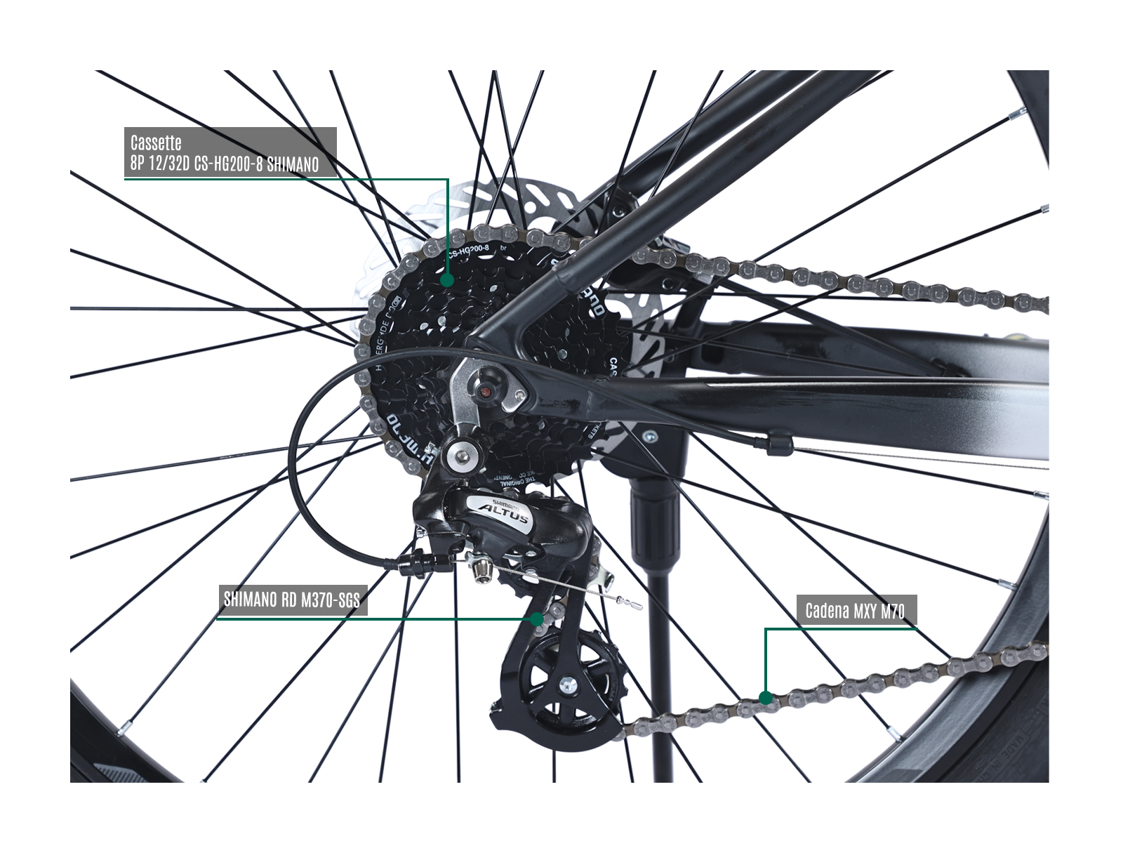 Bicicleta Gravel Andes Mtb De Montaña R29 24v Shimano Altus Color Plateado Tamaño del cuadro S.