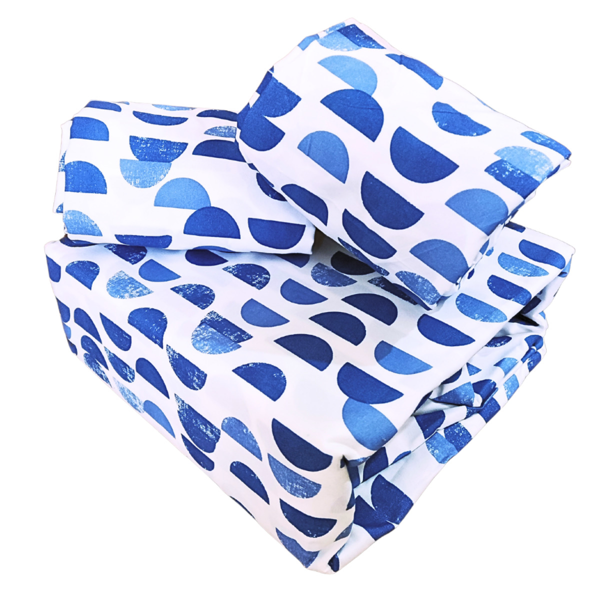 Juego de Sábanas de Microfibra Koala Estampada  -Individual -Media Luna Azul 