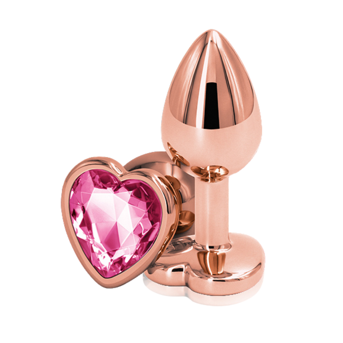 Plug Anal De Aluminio Con Gema Cute De Corazón Principiantes