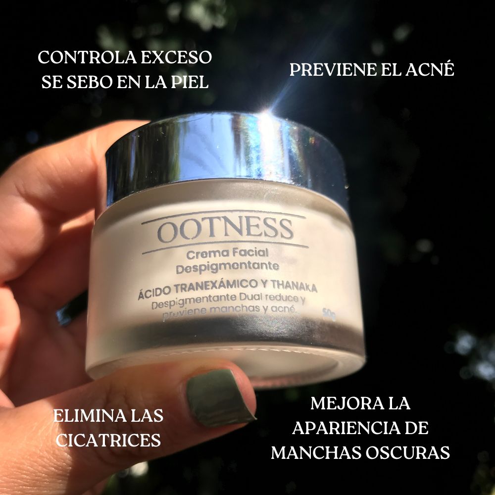 Despigmentante Anti-acne. Piel Libre de Manchas y Acné. Controla el Paño y la Melasma. Sellador Natural y Protección Solar