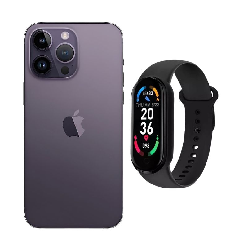 iPhone 14 Pro Max 128GB Morado CHIP Reacondicionado Grado A + Brasalete Genérico