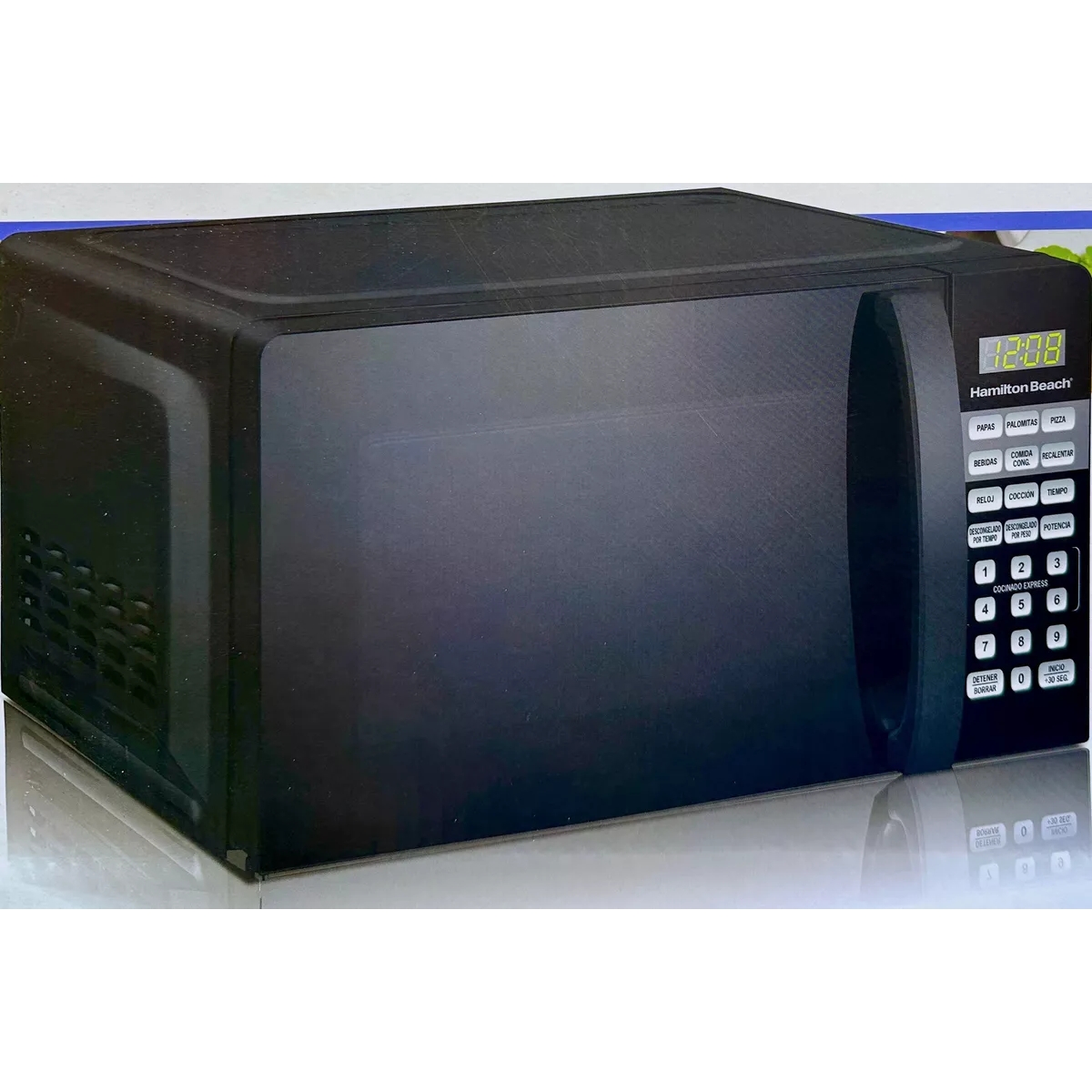 Microondas Hamilton Beach 0.7 Pies 700W 6 Programas - Negro.