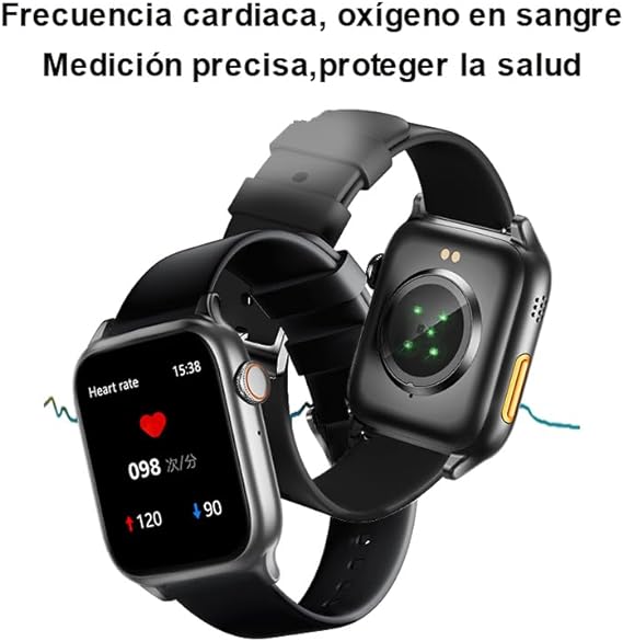 Smartwatch, 1.86‘Reloj Inteligente con Llamadas Bluetooth IP67 Impermeable Reloj Deportivo Pulsómetro Monitor de Oxígeno Sueño, Podómetro, DIY Esfera Reloj, Pulsera Actividad para Android iOS (Negro)