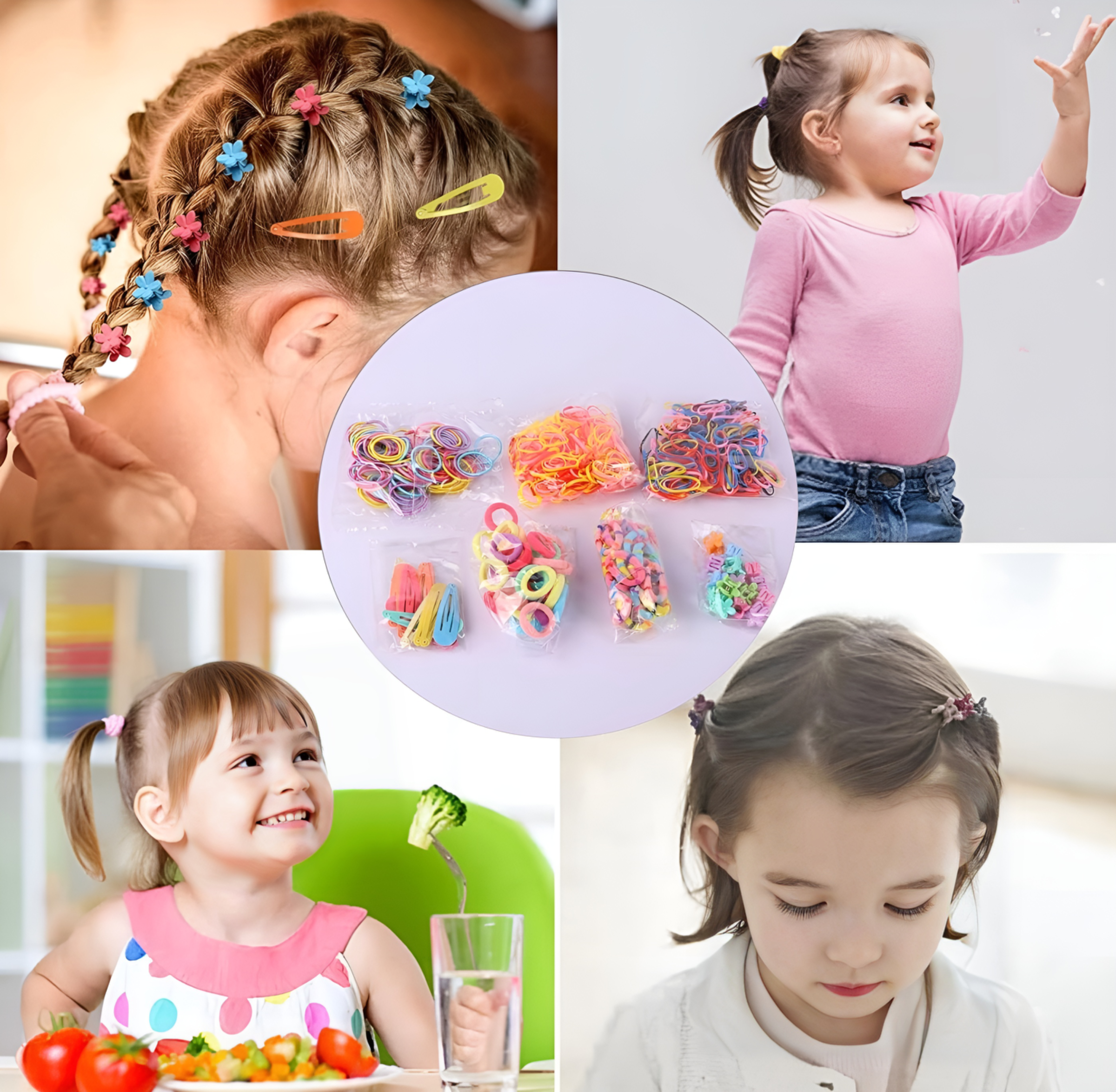 Kit 780 Piezas Ligas Y Accesorios De Cabello Para Dama Moda