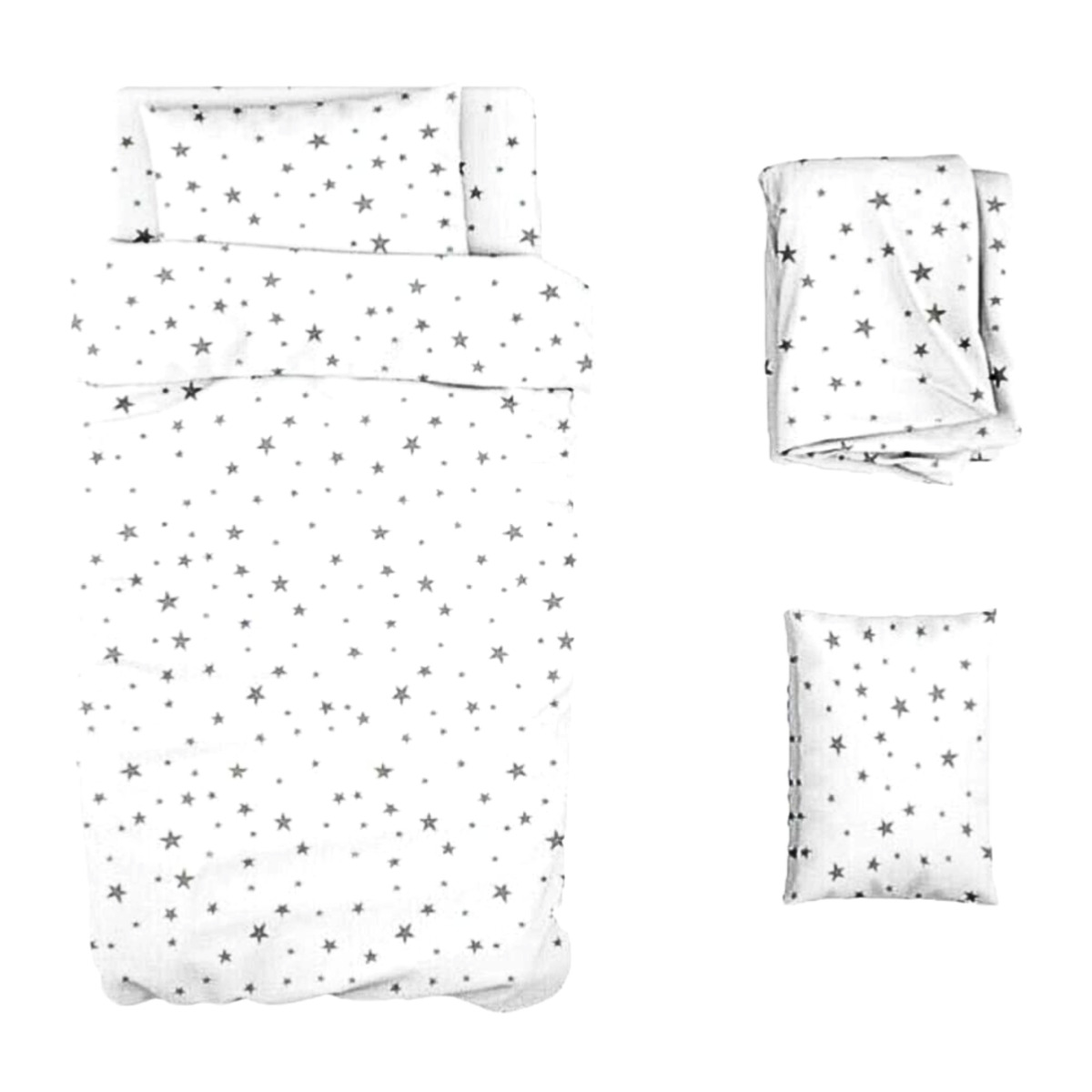 Juego de Sábanas de Microfibra Koala Estampada  -King size -Estrella Gris