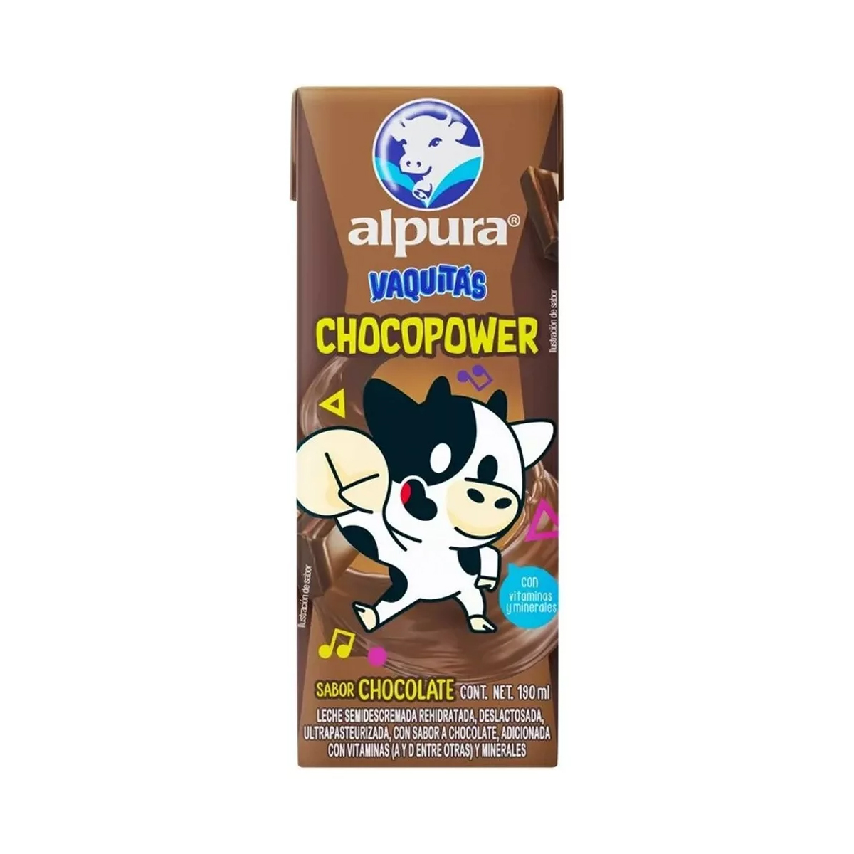 Leche Alpura Vaquitas Lechitas Sabor Chocolate 6 Pzs 190 ml