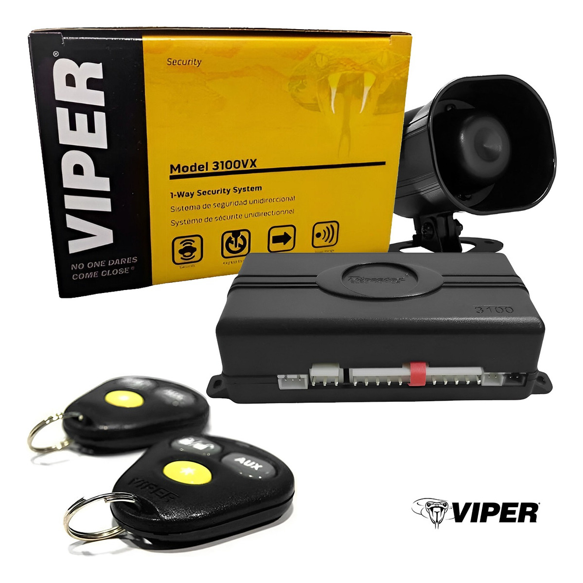 Alarma Viper De Seguridad Profesional 3100v 3 Botones 1 Vía