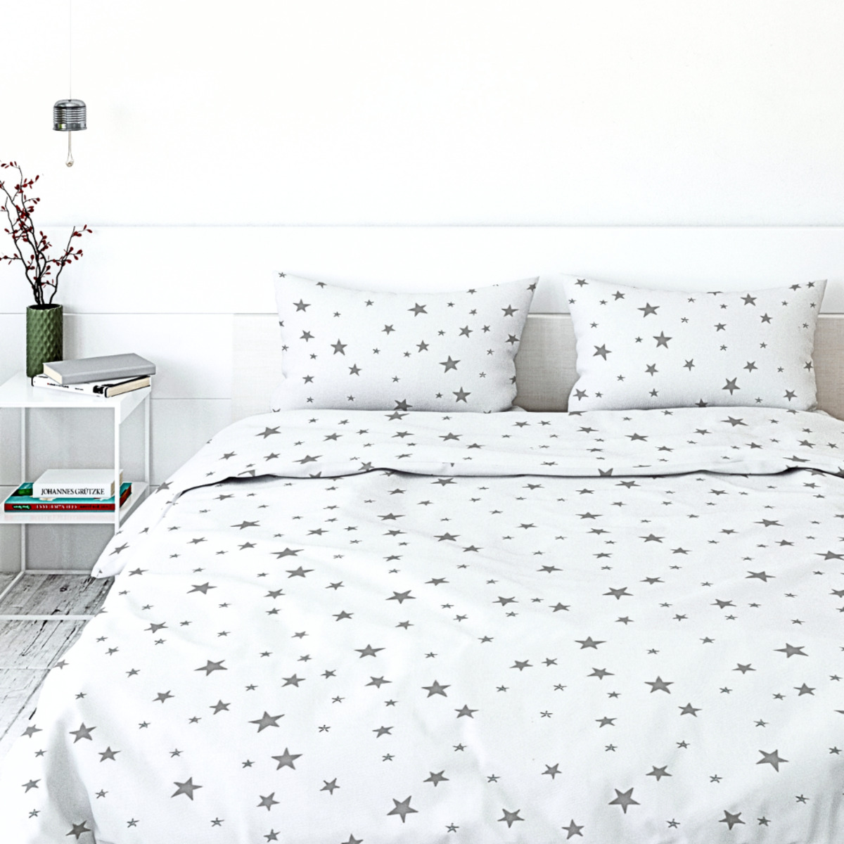 Juego de Sábanas de Microfibra Koala Estampada  -King size -Estrella Gris