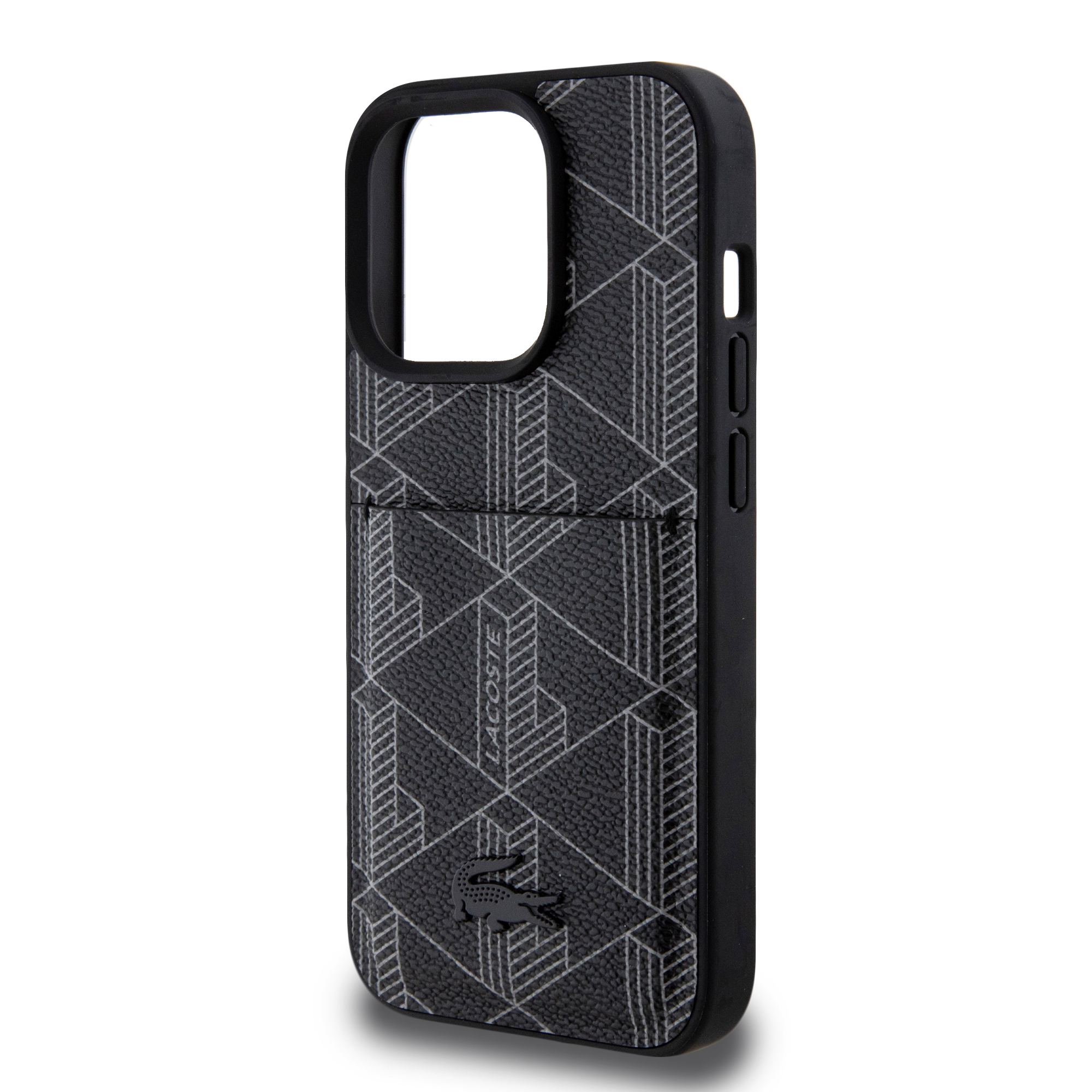 Funda Lacoste de PU Tarjetero para iPhone 15 Pro Negro