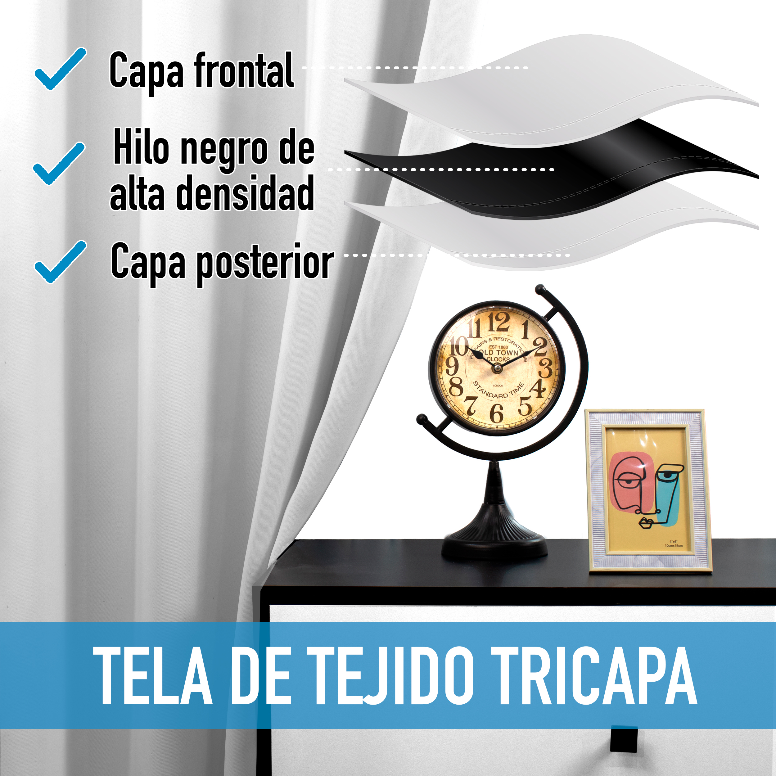 Cortinas Blackout Blanca Corta Térmico Lisa 95% Bloqueo Luz