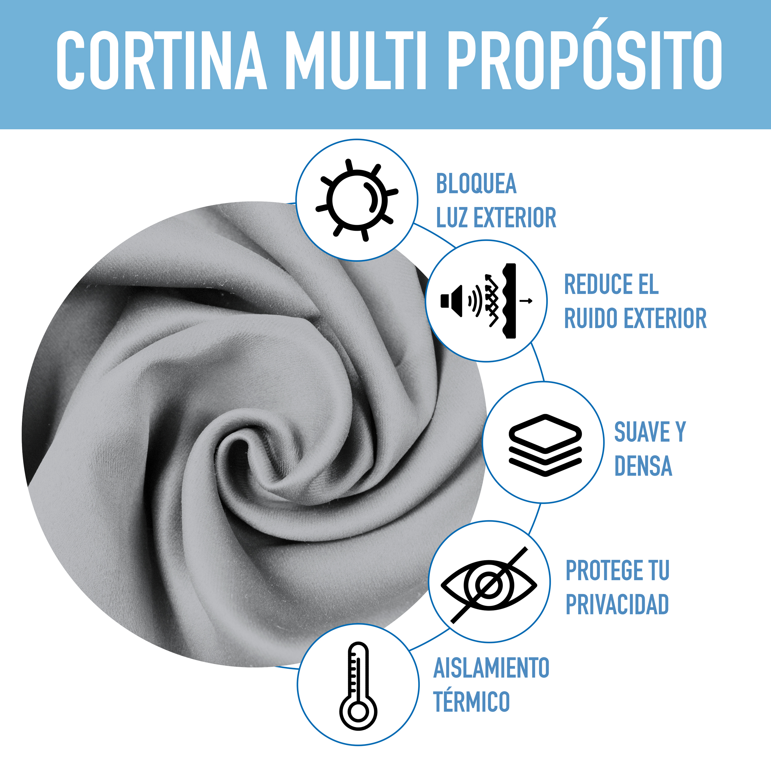 Cortinas Blackout Plateado Corta Térmico Lisa 95% Bloqueo Luz