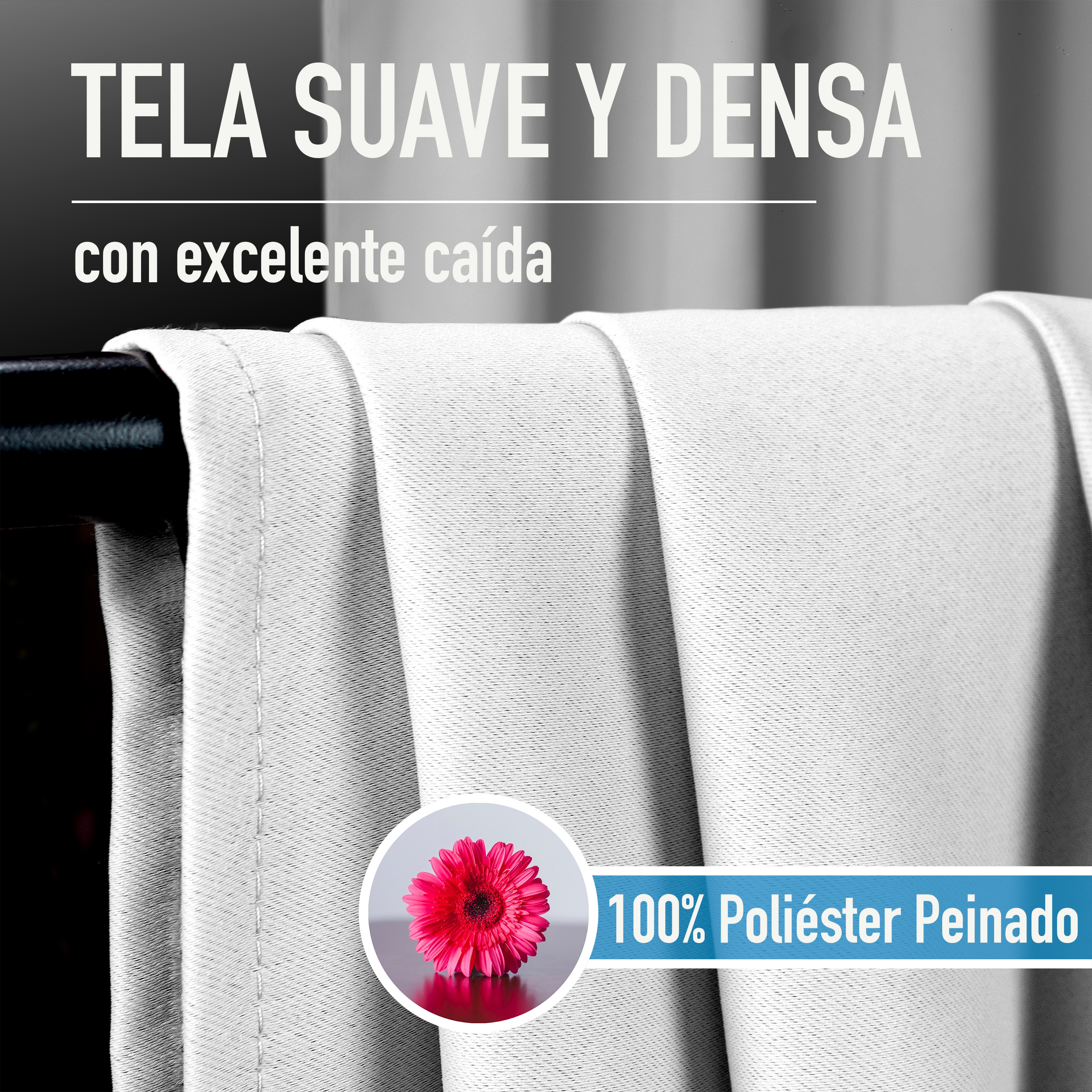Cortinas Blackout Blanca Corta Térmico Lisa 95% Bloqueo Luz