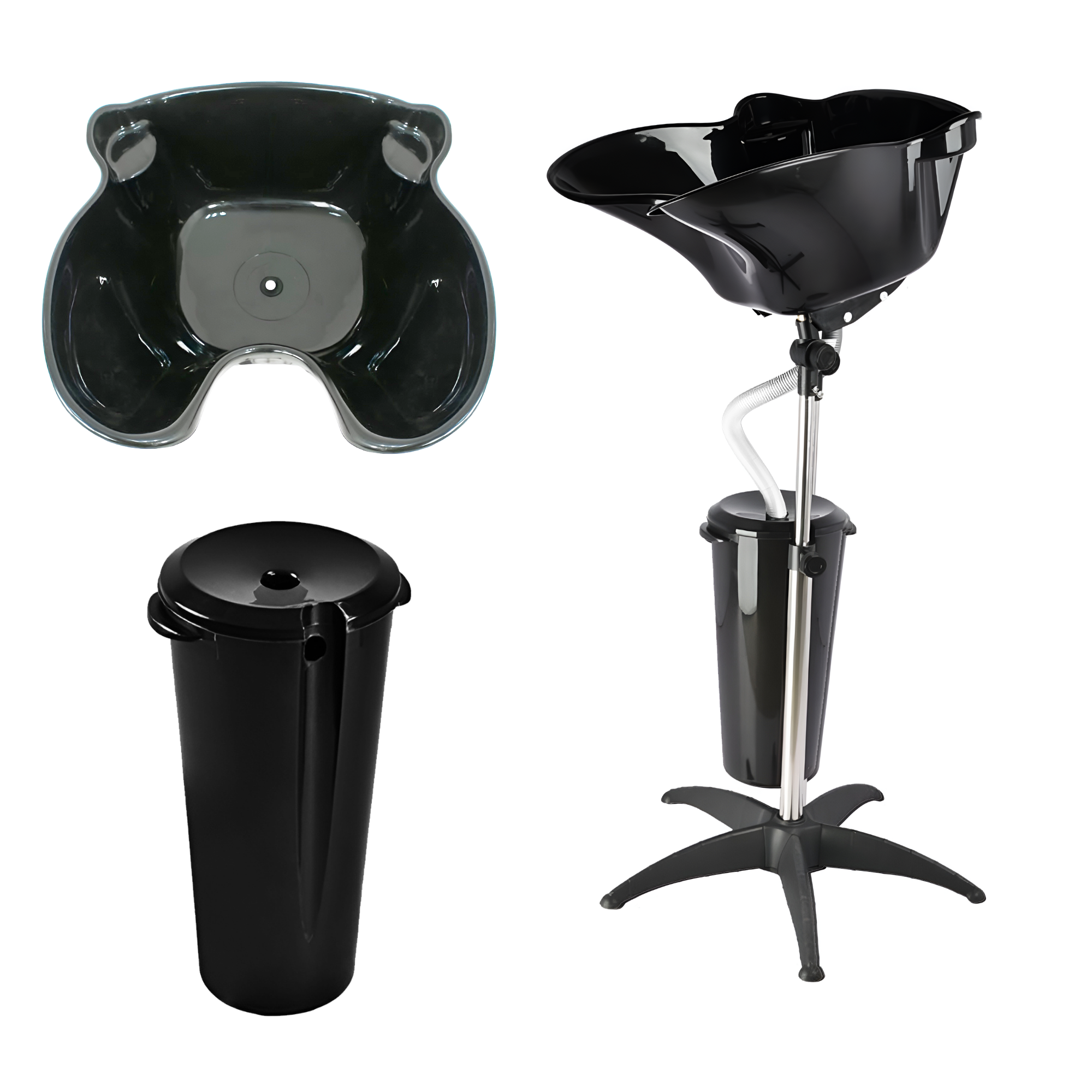 Lavacabezas Portátil Estética Peluquería Ecomlab Tarja Salón Color Negro.