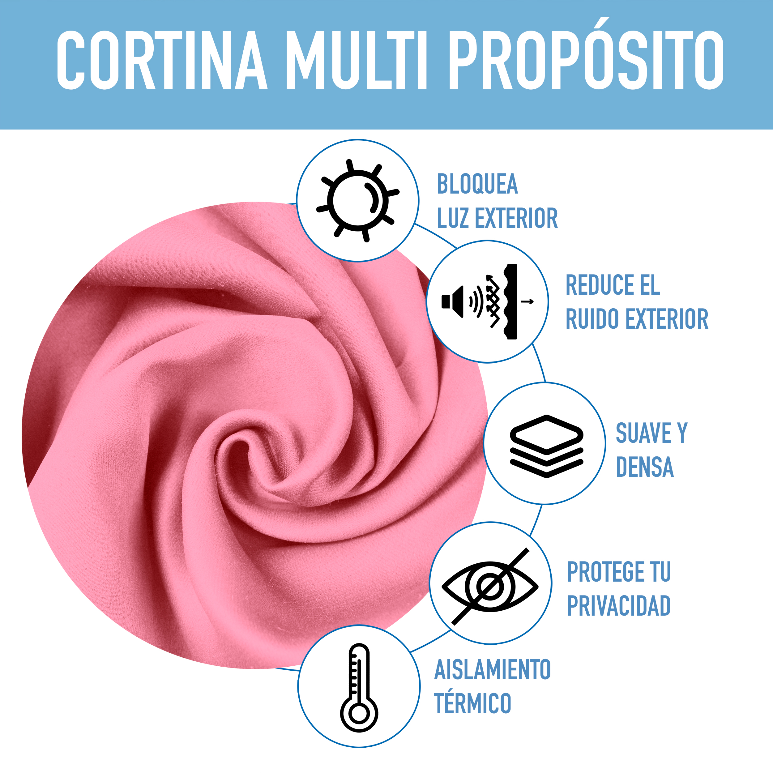 Cortinas Blackout Rosa Corta Térmico Lisa 95% Bloqueo Luz